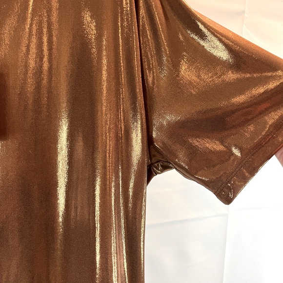 NWT Soho NY metallic golden bronze short sleeve top. Multiple sizes available - Picture 3 of 5